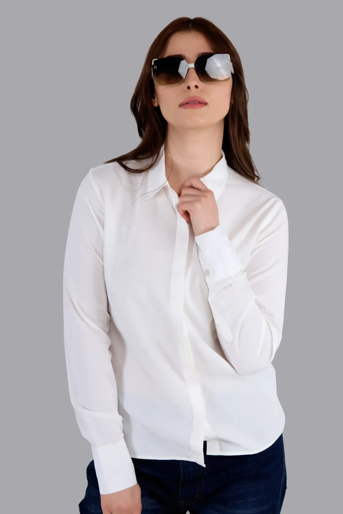 White formal shirt for women – classic office and business wear White formal shirt for women – classic office and business wear