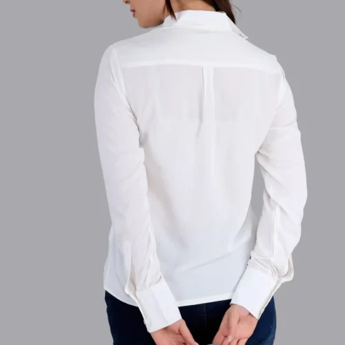 IMG_1811 Back view of white formal shirt – classic office wear for women